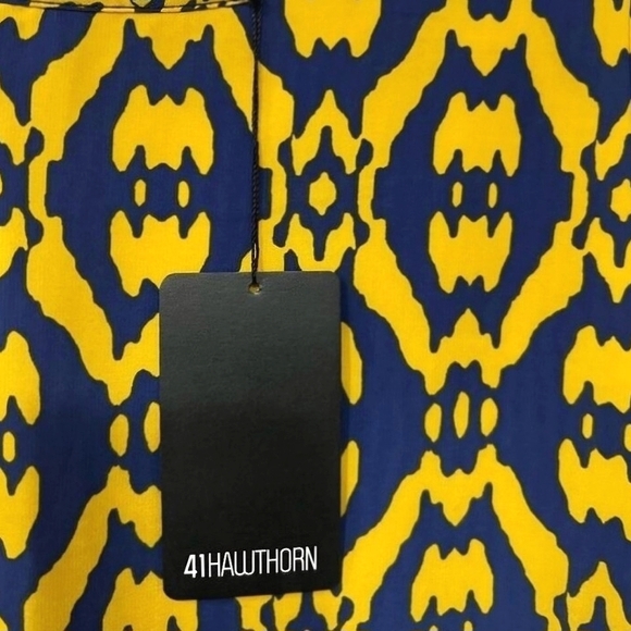 NEW 41Hawthorn Devan Sleeveless Shift Dress, Blue & Gold, Size Medium - Picture 6 of 7